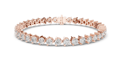 7.98 CT Lab-Created Diamond Tennis Bracelet | Round Brilliant Cut | 18KT, 14KT, 10KT Gold & 925 Silver | Moissanite Option | Rose, Yellow, White Gold