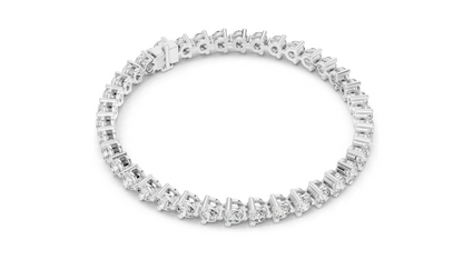 7.98 CT Lab-Created Diamond Tennis Bracelet | Round Brilliant Cut | 18KT, 14KT, 10KT Gold & 925 Silver | Moissanite Option | Rose, Yellow, White Gold
