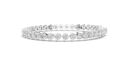 7.98 CT Lab-Created Diamond Tennis Bracelet | Round Brilliant Cut | 18KT, 14KT, 10KT Gold & 925 Silver | Moissanite Option | Rose, Yellow, White Gold