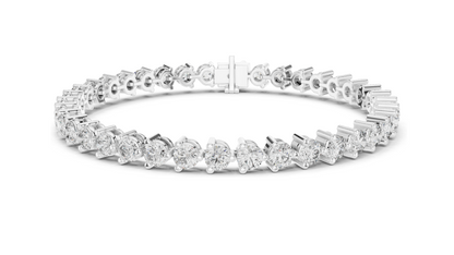 7.98 CT Lab-Created Diamond Tennis Bracelet | Round Brilliant Cut | 18KT, 14KT, 10KT Gold & 925 Silver | Moissanite Option | Rose, Yellow, White Gold