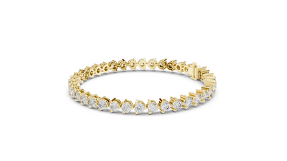7.98 CT Lab-Created Diamond Tennis Bracelet | Round Brilliant Cut | 18KT, 14KT, 10KT Gold & 925 Silver | Moissanite Option | Rose, Yellow, White Gold