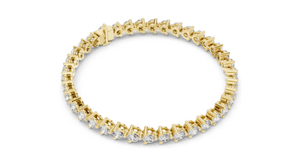 7.98 CT Lab-Created Diamond Tennis Bracelet | Round Brilliant Cut | 18KT, 14KT, 10KT Gold & 925 Silver | Moissanite Option | Rose, Yellow, White Gold