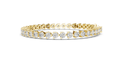 7.98 CT Lab-Created Diamond Tennis Bracelet | Round Brilliant Cut | 18KT, 14KT, 10KT Gold & 925 Silver | Moissanite Option | Rose, Yellow, White Gold