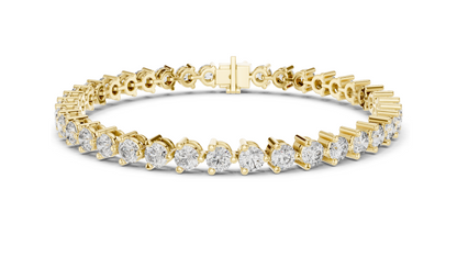 7.98 CT Lab-Created Diamond Tennis Bracelet | Round Brilliant Cut | 18KT, 14KT, 10KT Gold & 925 Silver | Moissanite Option | Rose, Yellow, White Gold