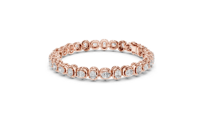 6.82 CT Lab-Grown Diamond Tennis Bracelet | VVS-VS EF CVD Diamonds | 18KT, 14KT, 10KT Gold & 925 Silver | Moissanite Option | Rose, Yellow, White Gold