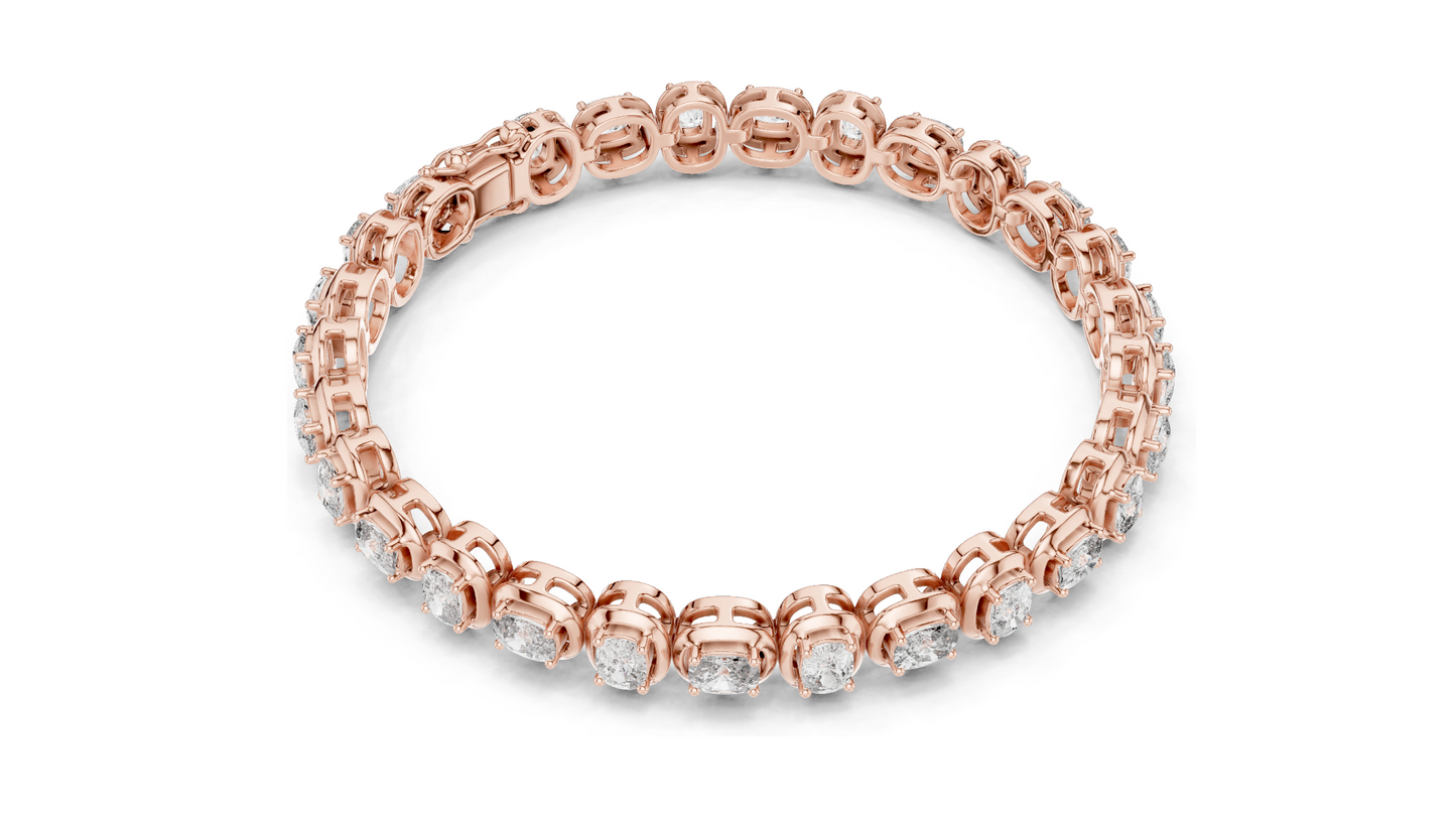 6.82 CT Lab-Grown Diamond Tennis Bracelet | VVS-VS EF CVD Diamonds | 18KT, 14KT, 10KT Gold & 925 Silver | Moissanite Option | Rose, Yellow, White Gold