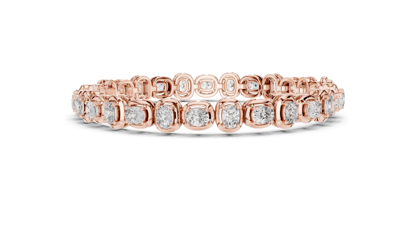 6.82 CT Lab-Grown Diamond Tennis Bracelet | VVS-VS EF CVD Diamonds | 18KT, 14KT, 10KT Gold & 925 Silver | Moissanite Option | Rose, Yellow, White Gold