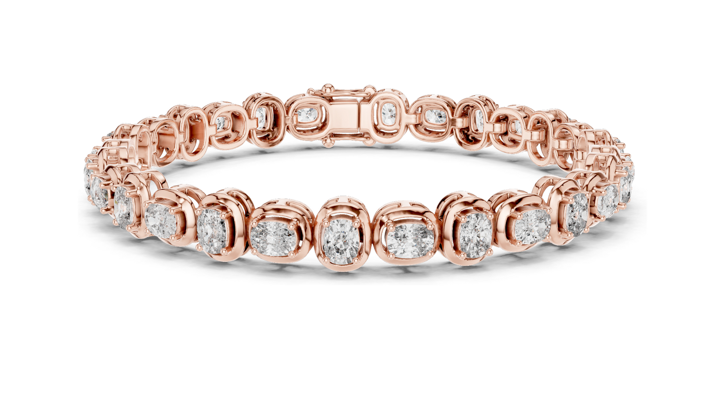 6.82 CT Lab-Grown Diamond Tennis Bracelet | VVS-VS EF CVD Diamonds | 18KT, 14KT, 10KT Gold & 925 Silver | Moissanite Option | Rose, Yellow, White Gold