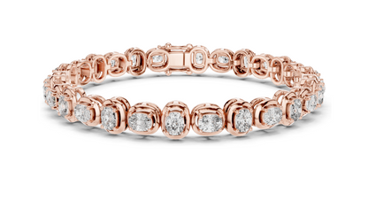 6.82 CT Lab-Grown Diamond Tennis Bracelet | VVS-VS EF CVD Diamonds | 18KT, 14KT, 10KT Gold & 925 Silver | Moissanite Option | Rose, Yellow, White Gold