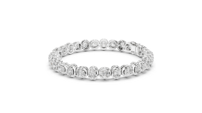 6.82 CT Lab-Grown Diamond Tennis Bracelet | VVS-VS EF CVD Diamonds | 18KT, 14KT, 10KT Gold & 925 Silver | Moissanite Option | Rose, Yellow, White Gold