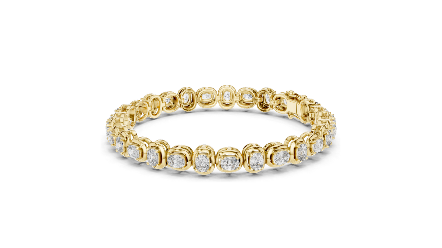 6.82 CT Lab-Grown Diamond Tennis Bracelet | VVS-VS EF CVD Diamonds | 18KT, 14KT, 10KT Gold & 925 Silver | Moissanite Option | Rose, Yellow, White Gold