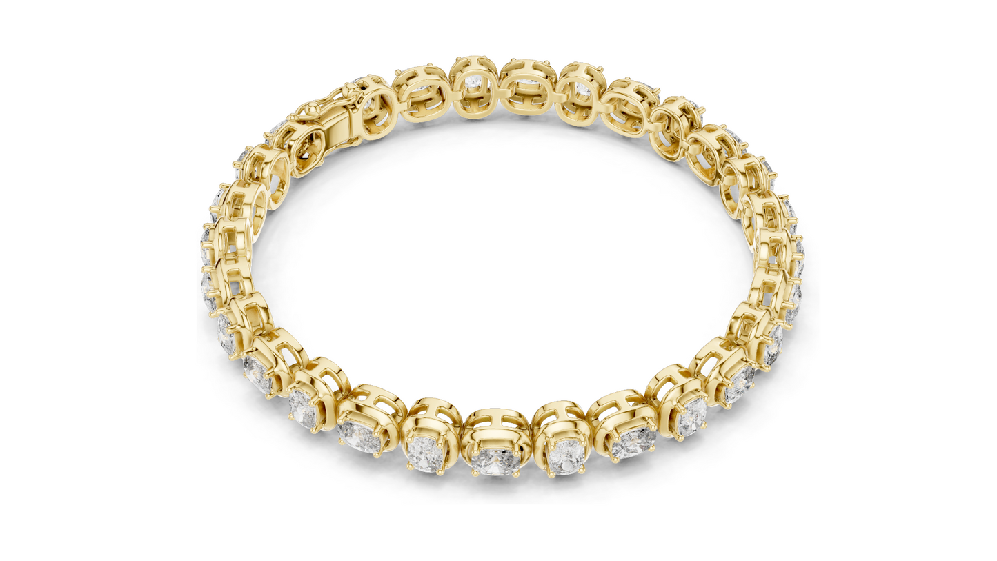6.82 CT Lab-Grown Diamond Tennis Bracelet | VVS-VS EF CVD Diamonds | 18KT, 14KT, 10KT Gold & 925 Silver | Moissanite Option | Rose, Yellow, White Gold