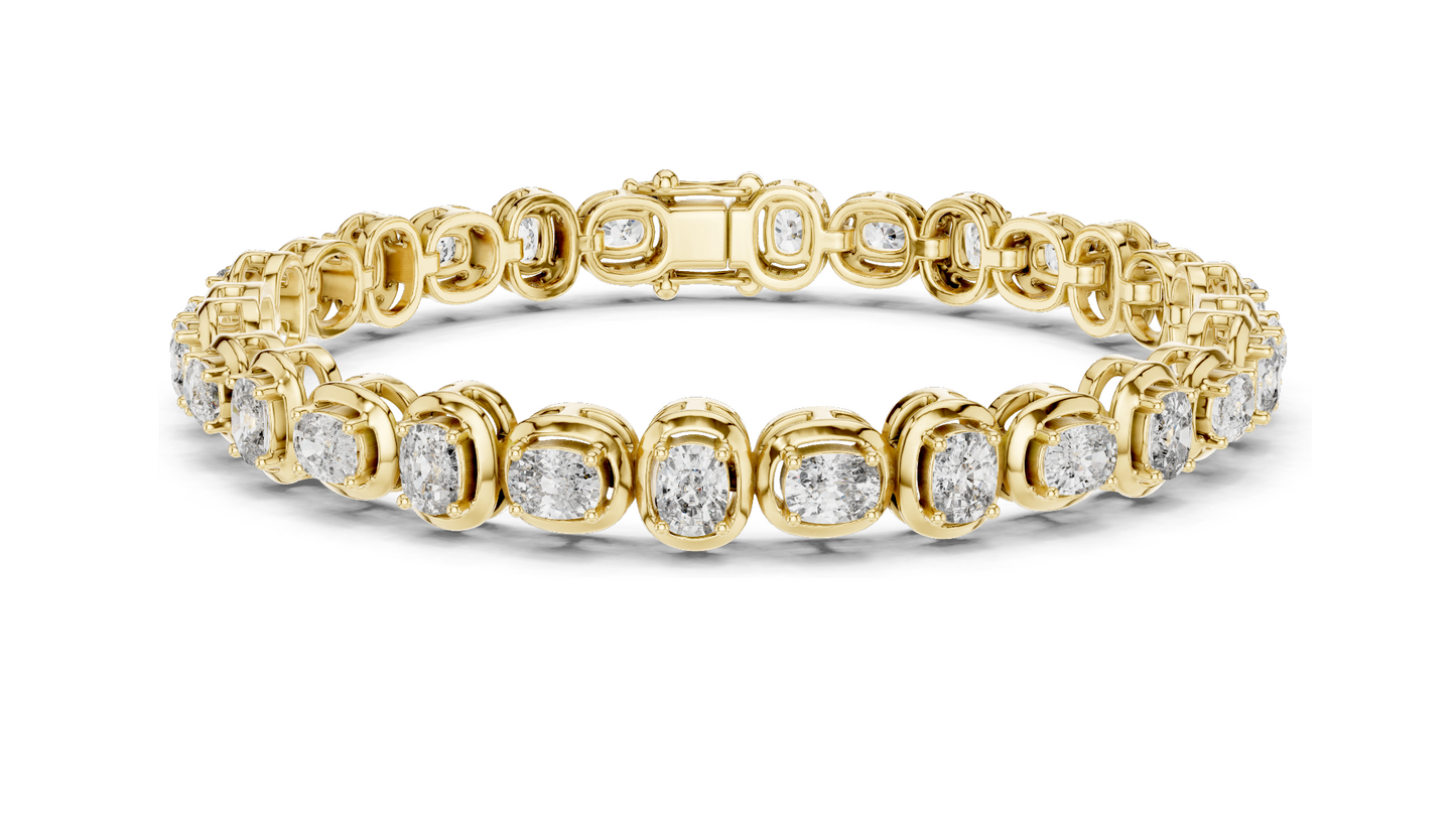 6.82 CT Lab-Grown Diamond Tennis Bracelet | VVS-VS EF CVD Diamonds | 18KT, 14KT, 10KT Gold & 925 Silver | Moissanite Option | Rose, Yellow, White Gold