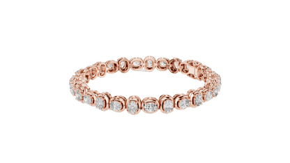 6.82 CT Lab Diamond Tennis Bracelet | Cushion Cut | 10KT, 14KT, 18KT Gold & 925 Silver | Rose, Yellow, White Gold Options | Luxury Fine Jewelry