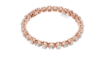 6.82 CT Lab Diamond Tennis Bracelet | Cushion Cut | 10KT, 14KT, 18KT Gold & 925 Silver | Rose, Yellow, White Gold Options | Luxury Fine Jewelry