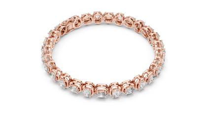 2.31 CT Lab Diamond Tennis Bangle Bracelet | Round Brilliant Cut | 10KT, 14KT, 18KT Gold & 925 Silver | Rose, Yellow, White Gold Options | Luxury Fine Jewelry