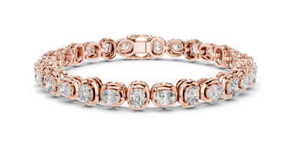 2.31 CT Lab Diamond Tennis Bangle Bracelet | Round Brilliant Cut | 10KT, 14KT, 18KT Gold & 925 Silver | Rose, Yellow, White Gold Options | Luxury Fine Jewelry