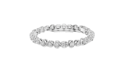 6.82 CT Lab Diamond Tennis Bracelet | Cushion Cut | 10KT, 14KT, 18KT Gold & 925 Silver | Rose, Yellow, White Gold Options | Luxury Fine Jewelry