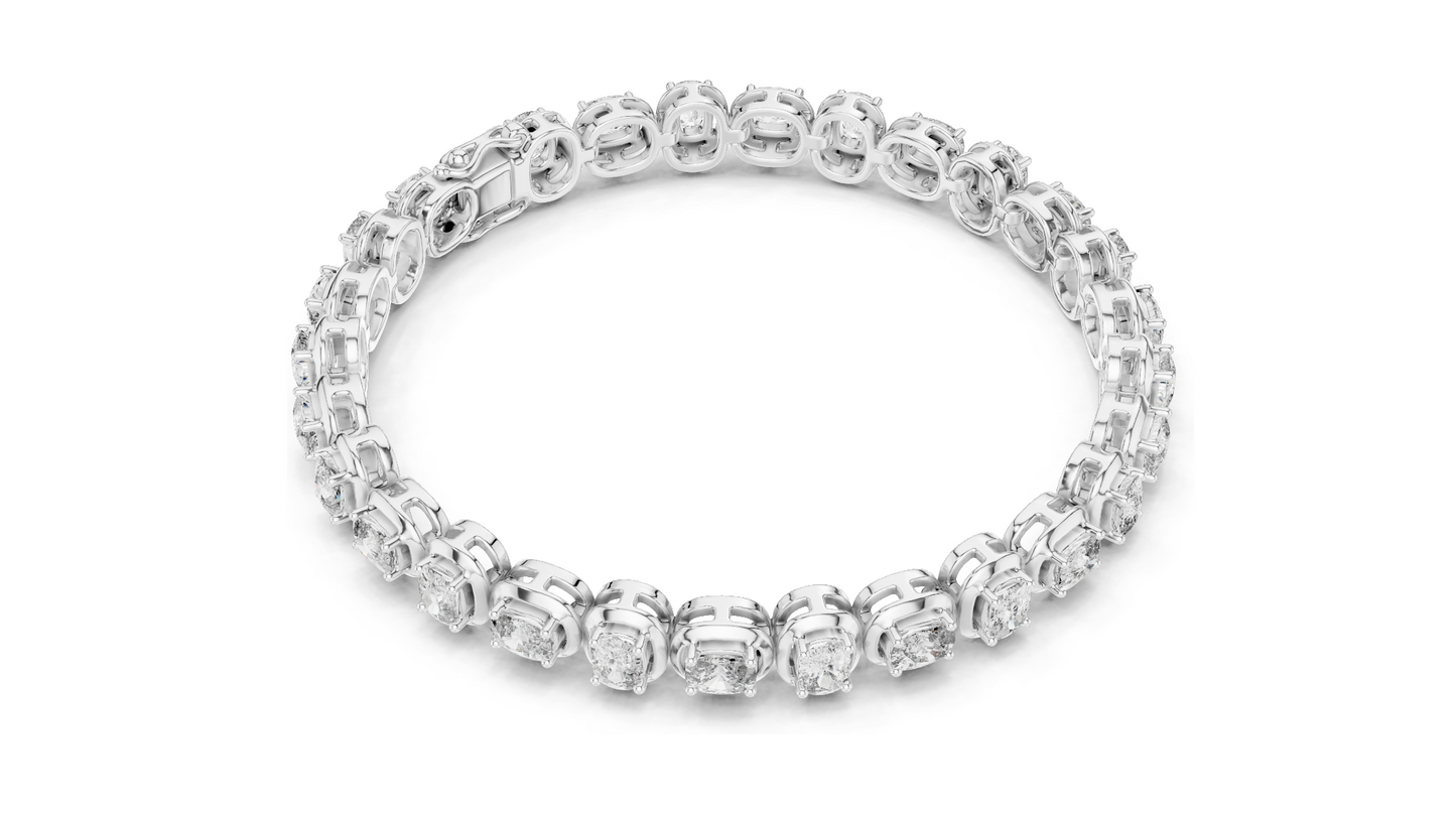 2.31 CT Lab Diamond Tennis Bangle Bracelet | Round Brilliant Cut | 10KT, 14KT, 18KT Gold & 925 Silver | Rose, Yellow, White Gold Options | Luxury Fine Jewelry
