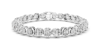2.31 CT Lab Diamond Tennis Bangle Bracelet | Round Brilliant Cut | 10KT, 14KT, 18KT Gold & 925 Silver | Rose, Yellow, White Gold Options | Luxury Fine Jewelry