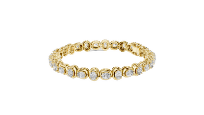6.82 CT Lab Diamond Tennis Bracelet | Cushion Cut | 10KT, 14KT, 18KT Gold & 925 Silver | Rose, Yellow, White Gold Options | Luxury Fine Jewelry