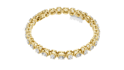 6.82 CT Lab Diamond Tennis Bracelet | Cushion Cut | 10KT, 14KT, 18KT Gold & 925 Silver | Rose, Yellow, White Gold Options | Luxury Fine Jewelry