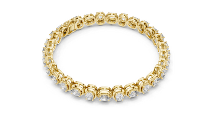 2.31 CT Lab Diamond Tennis Bangle Bracelet | Round Brilliant Cut | 10KT, 14KT, 18KT Gold & 925 Silver | Rose, Yellow, White Gold Options | Luxury Fine Jewelry