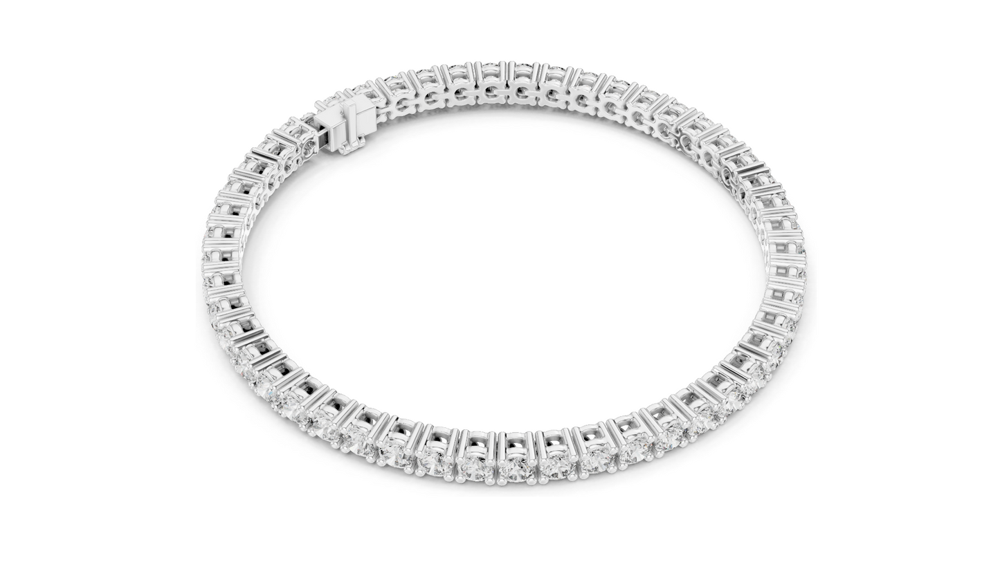6.37 CT Lab-Grown Diamond Tennis Bracelet | VVS-VS-EF CVD Diamonds | 18KT, 14KT, 10KT Gold & 925 Silver | Rose, Yellow, White Gold Options