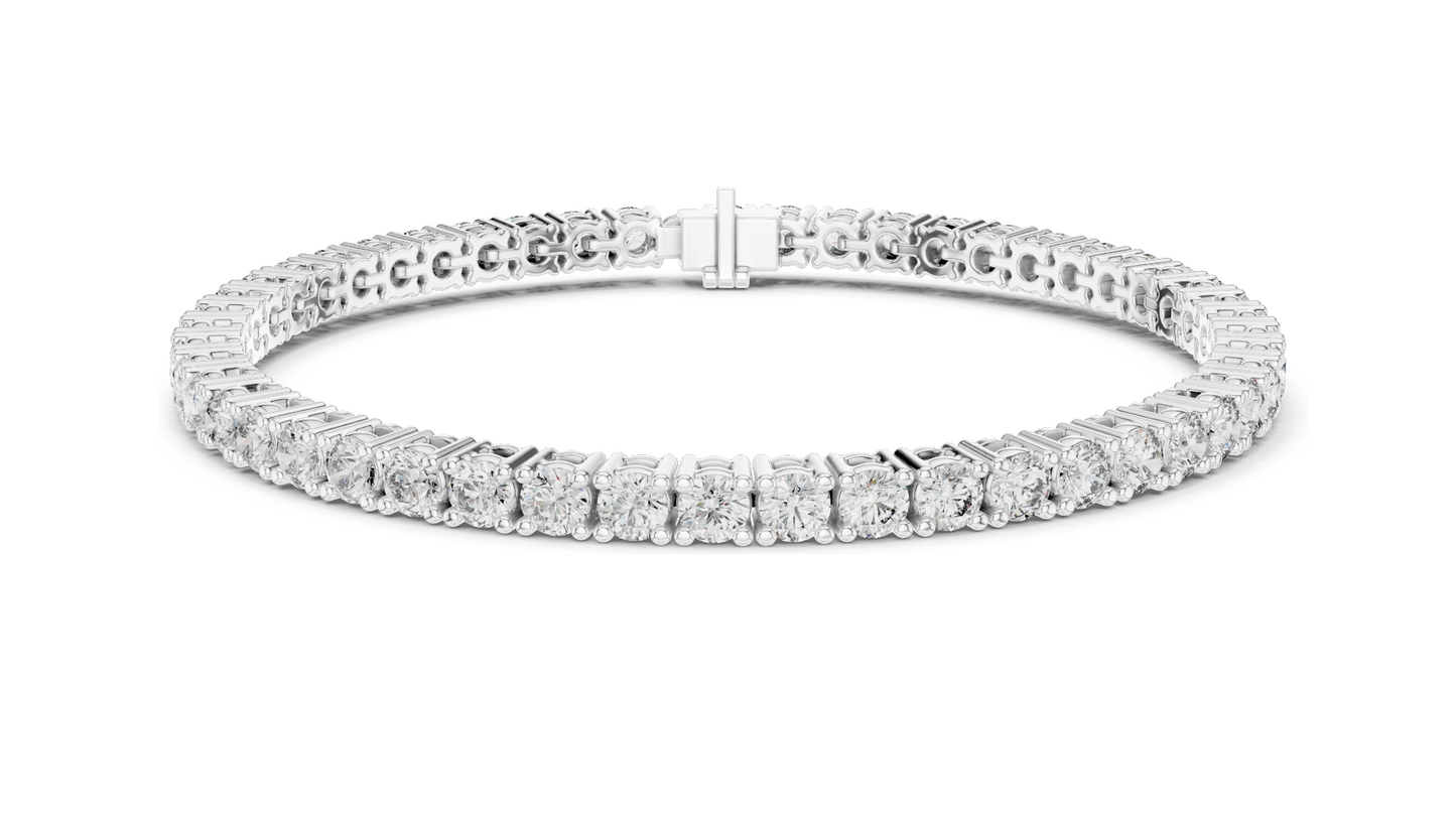 6.37 CT Lab-Grown Diamond Tennis Bracelet | VVS-VS-EF CVD Diamonds | 18KT, 14KT, 10KT Gold & 925 Silver | Rose, Yellow, White Gold Options
