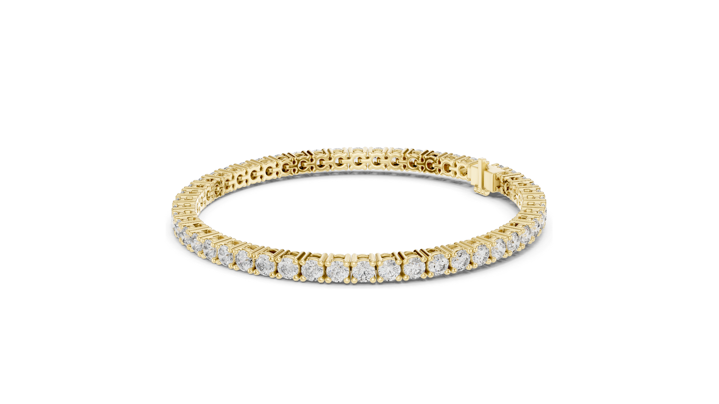 6.37 CT Lab-Grown Diamond Tennis Bracelet | VVS-VS-EF CVD Diamonds | 18KT, 14KT, 10KT Gold & 925 Silver | Rose, Yellow, White Gold Options