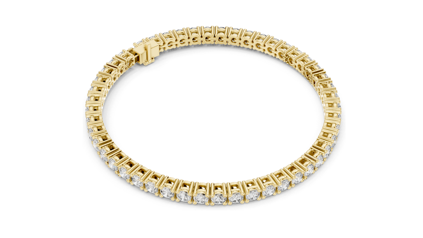 6.37 CT Lab-Grown Diamond Tennis Bracelet | VVS-VS-EF CVD Diamonds | 18KT, 14KT, 10KT Gold & 925 Silver | Rose, Yellow, White Gold Options