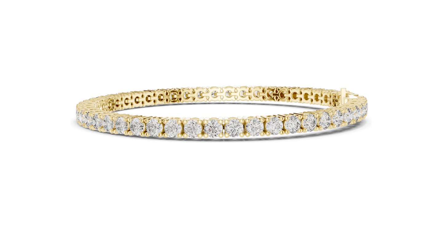 6.37 CT Lab-Grown Diamond Tennis Bracelet | VVS-VS-EF CVD Diamonds | 18KT, 14KT, 10KT Gold & 925 Silver | Rose, Yellow, White Gold Options