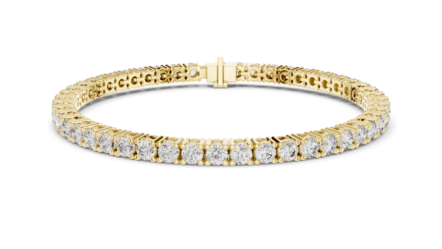 6.37 CT Lab-Grown Diamond Tennis Bracelet | VVS-VS-EF CVD Diamonds | 18KT, 14KT, 10KT Gold & 925 Silver | Rose, Yellow, White Gold Options