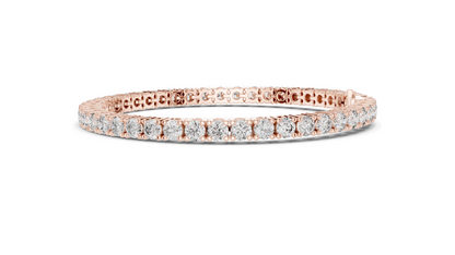 7.425 CT Lab Diamond Tennis Bracelet | Round Brilliant Cut | 10KT, 14KT, 18KT Gold & 925 Silver | Rose, Yellow, White Gold Options | Luxury Fine Jewelry