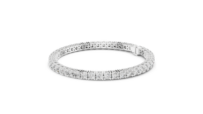 7.425 CT Lab Diamond Tennis Bracelet | Round Brilliant Cut | 10KT, 14KT, 18KT Gold & 925 Silver | Rose, Yellow, White Gold Options | Luxury Fine Jewelry