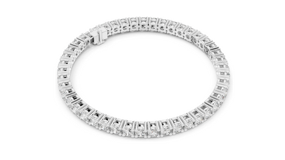 7.425 CT Lab Diamond Tennis Bracelet | Round Brilliant Cut | 10KT, 14KT, 18KT Gold & 925 Silver | Rose, Yellow, White Gold Options | Luxury Fine Jewelry