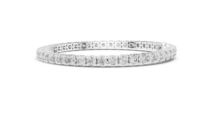 7.425 CT Lab Diamond Tennis Bracelet | Round Brilliant Cut | 10KT, 14KT, 18KT Gold & 925 Silver | Rose, Yellow, White Gold Options | Luxury Fine Jewelry