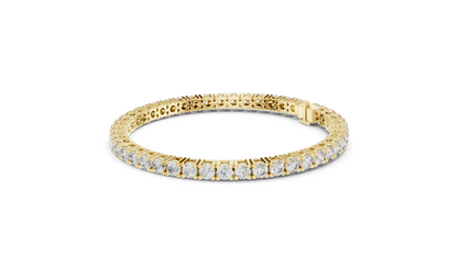 7.425 CT Lab Diamond Tennis Bracelet | Round Brilliant Cut | 10KT, 14KT, 18KT Gold & 925 Silver | Rose, Yellow, White Gold Options | Luxury Fine Jewelry