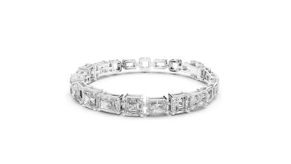 13.44 CT Lab Grown VVS-VS-EF CVD Diamond Tennis Bracelet | Emerald Cut | 18KT, 14KT, 10KT Gold & 925 Silver | Rose, Yellow, White Gold Options | Luxury Fine Jewelry