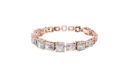 13.44 CT Lab Diamond Bracelet | Princess Cut | 10KT, 14KT, 18KT Gold & 925 Silver | Rose, Yellow, White Gold Options | Luxury Fine Jewelry