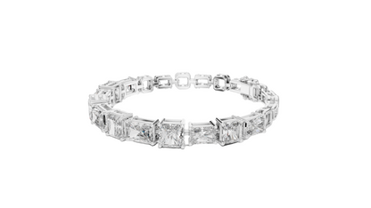 13.44 CT Lab Diamond Bracelet | Princess Cut | 10KT, 14KT, 18KT Gold & 925 Silver | Rose, Yellow, White Gold Options | Luxury Fine Jewelry