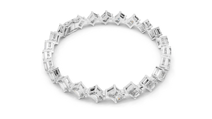13.73 CT Lab-Grown Diamond & Moissanite Bracelet | Emerald Cut | 18KT, 14KT, 10KT Gold & 925 Silver | Rose, Yellow, White Gold Options | Luxury Fine Jewelry