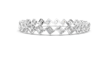 13.73 CT Lab-Grown Diamond & Moissanite Bracelet | Emerald Cut | 18KT, 14KT, 10KT Gold & 925 Silver | Rose, Yellow, White Gold Options | Luxury Fine Jewelry