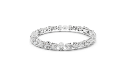 7.71 CT Lab VVS-VS EF CVD Diamond Tennis Bracelet | Oval Cut | 18KT, 14KT, 10KT Gold & 925 Silver | Rose, Yellow, White Gold Options | Luxury Fine Jewelry