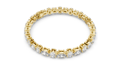 7.71 CT Lab VVS-VS EF CVD Diamond Tennis Bracelet | Oval Cut | 18KT, 14KT, 10KT Gold & 925 Silver | Rose, Yellow, White Gold Options | Luxury Fine Jewelry
