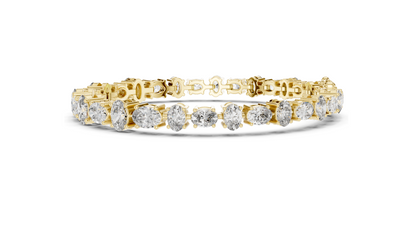 7.71 CT Lab VVS-VS EF CVD Diamond Tennis Bracelet | Oval Cut | 18KT, 14KT, 10KT Gold & 925 Silver | Rose, Yellow, White Gold Options | Luxury Fine Jewelry
