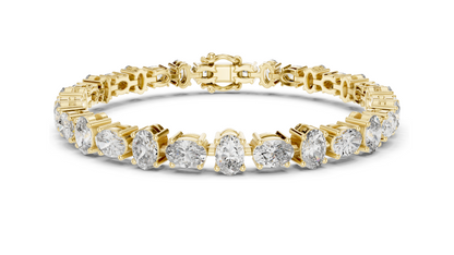 7.71 CT Lab VVS-VS EF CVD Diamond Tennis Bracelet | Oval Cut | 18KT, 14KT, 10KT Gold & 925 Silver | Rose, Yellow, White Gold Options | Luxury Fine Jewelry