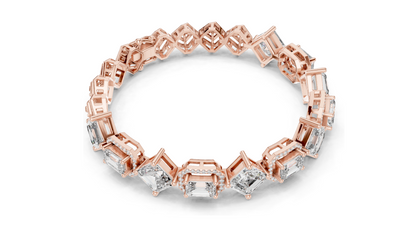 12.04 CT Lab Diamond Bracelet | Emerald & Radiant Cut | 18KT, 14KT, 10KT Gold & 925 Silver | Rose, Yellow, White Gold Options | Luxury Fine Jewelry
