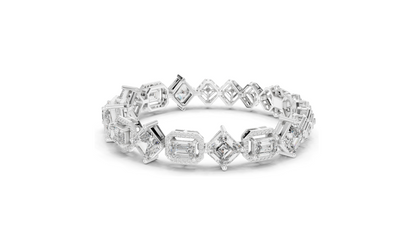 12.04 CT Lab Diamond Bracelet | Emerald & Radiant Cut | 18KT, 14KT, 10KT Gold & 925 Silver | Rose, Yellow, White Gold Options | Luxury Fine Jewelry