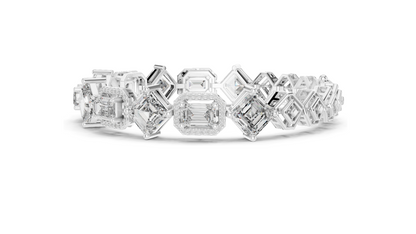 12.04 CT Lab Diamond Bracelet | Emerald & Radiant Cut | 18KT, 14KT, 10KT Gold & 925 Silver | Rose, Yellow, White Gold Options | Luxury Fine Jewelry